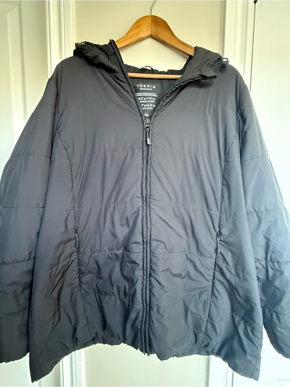 Torrid Women's Hooded Puffer Jacket - Black
